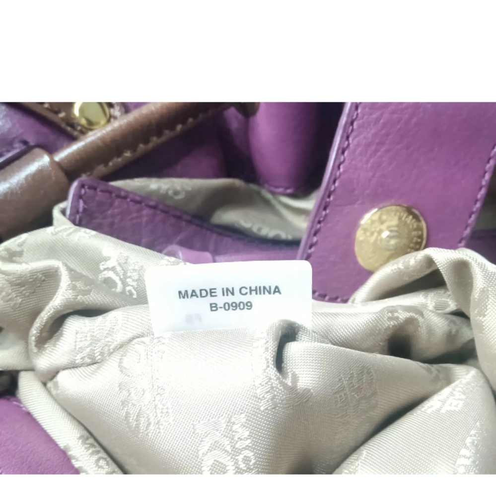 Michael Kors Plum Leather Satchel Handbag - Picture 10 of 10